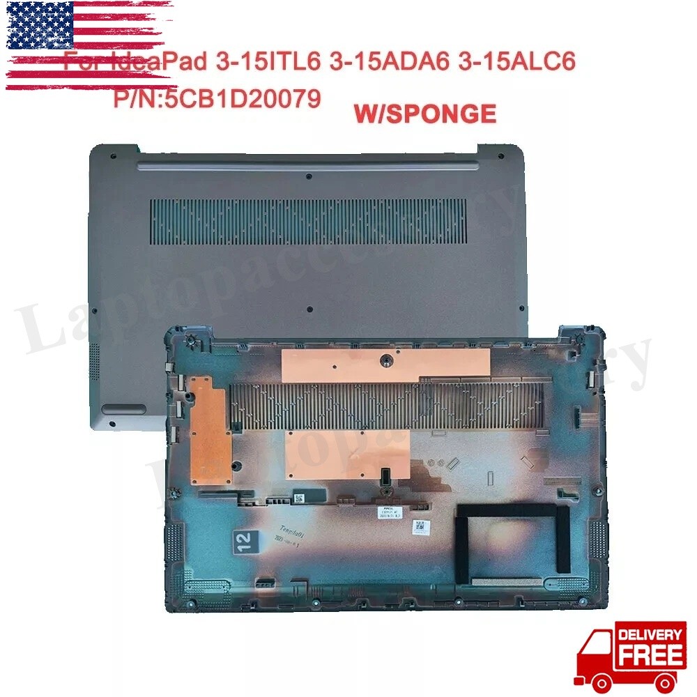 For Lenovo IdeaPad 3-15ITL6 3-15ADA6 3-15ALC6 Bottom Case Cover 5CB1D20079 Gray