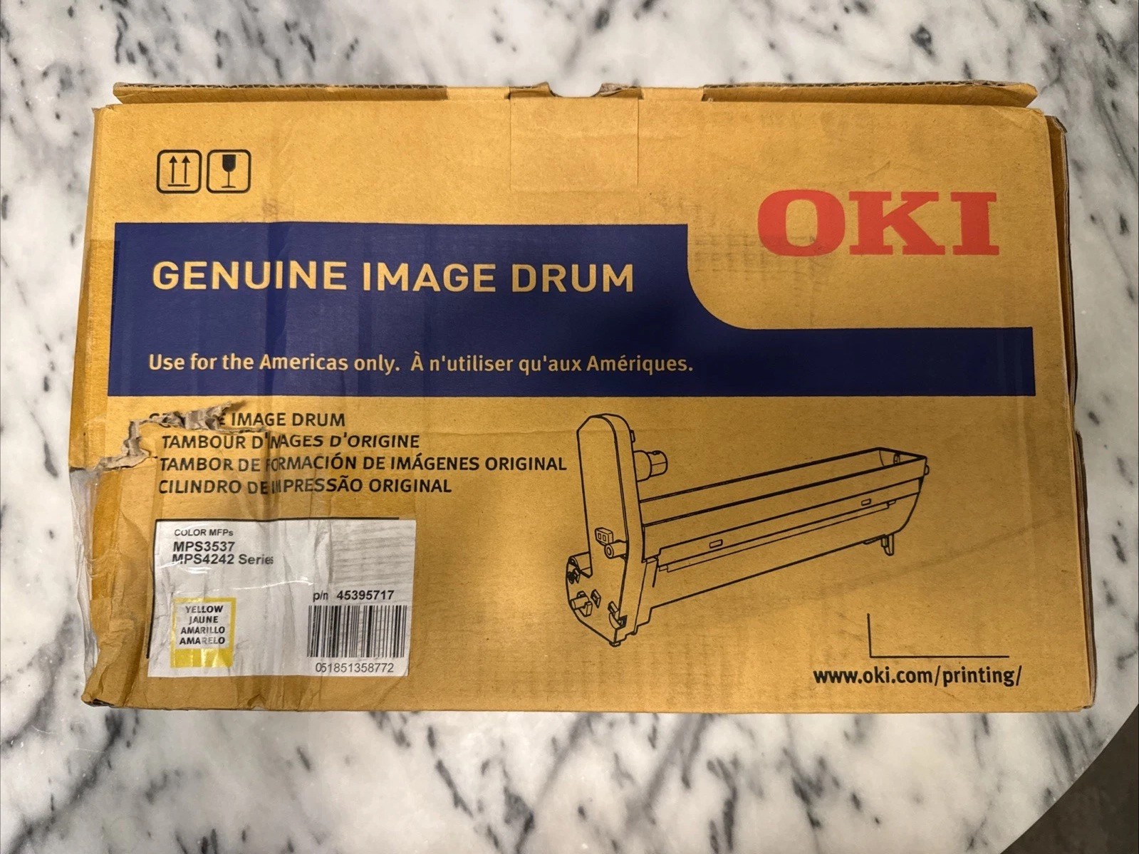 GENUINE OKI 45395717 Yellow IMAGE DRUM