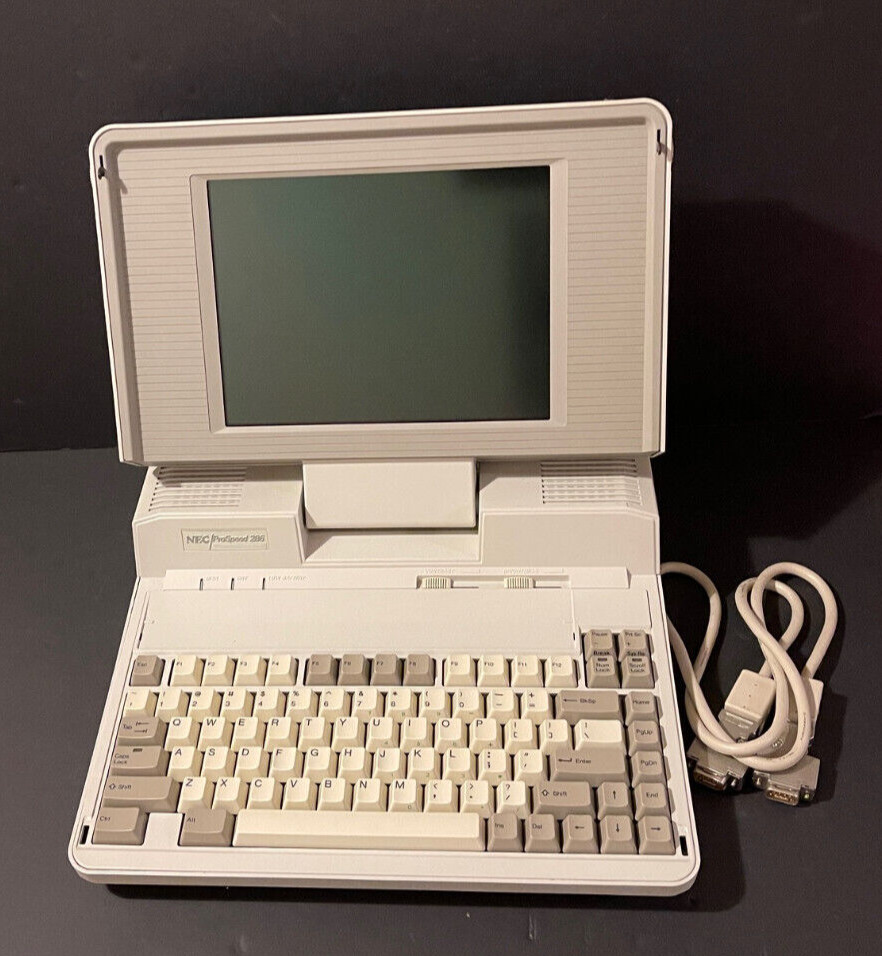 NEC ProSpeed 286 Laptop Computer Preowned No HD + Cable UOS Untested