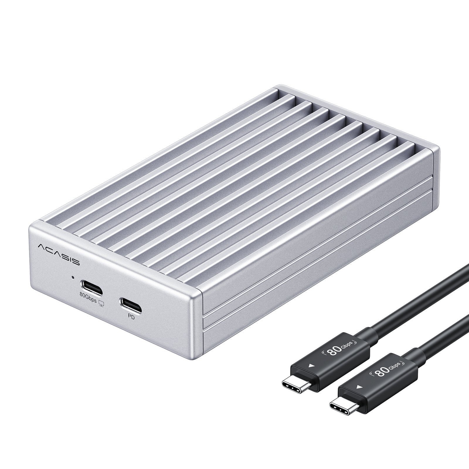 ACASIS TB504Mini 80Gbps M.2 NVMe SSD Enclosure Thunderbolt 5 USB4 60W PD