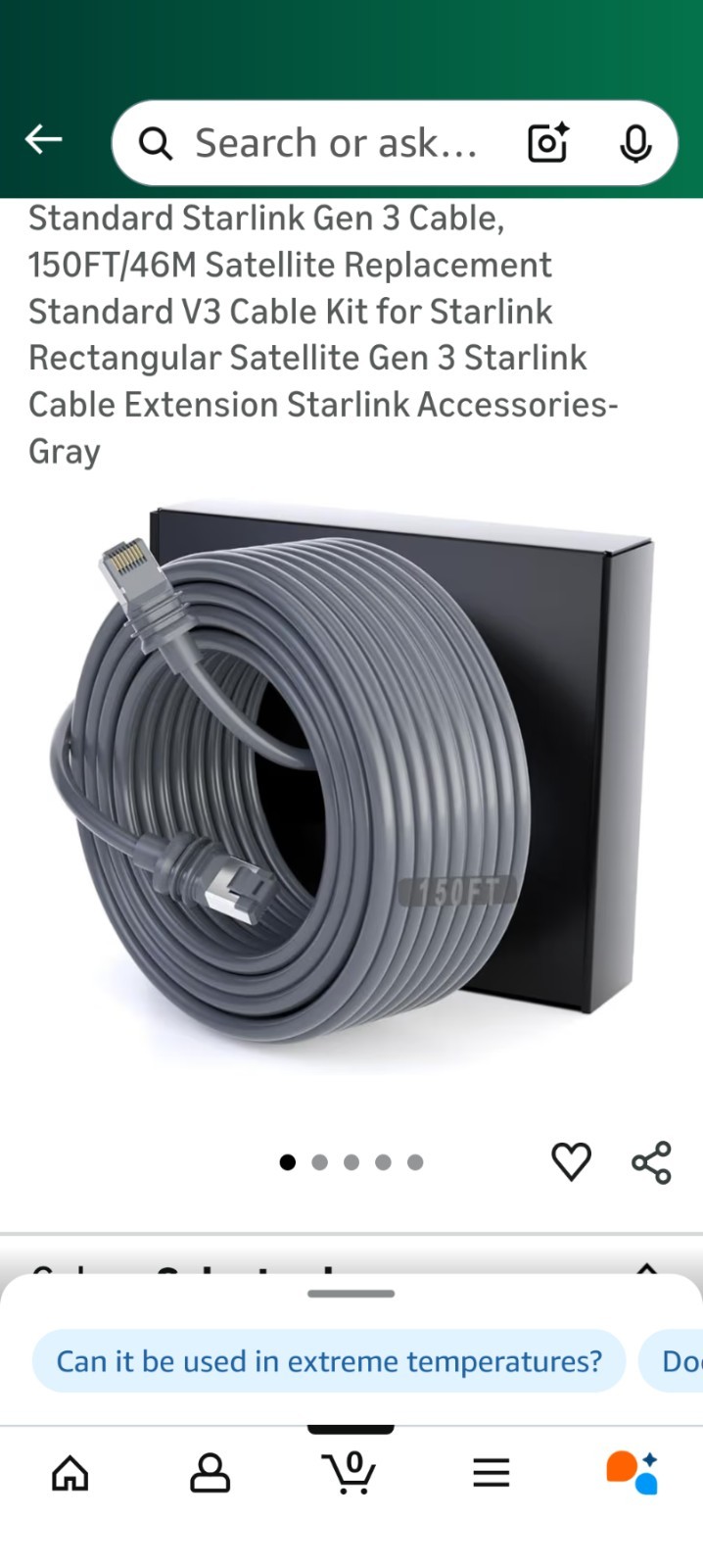 starlink 150 ft gen 3 cable