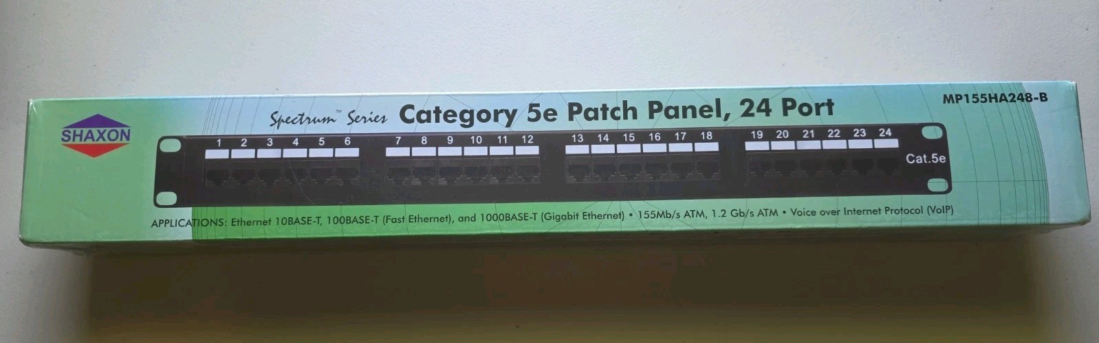 New Shaxon MP155HA248-B Spectrum Series Cat 5e Patch Panel 24-Port