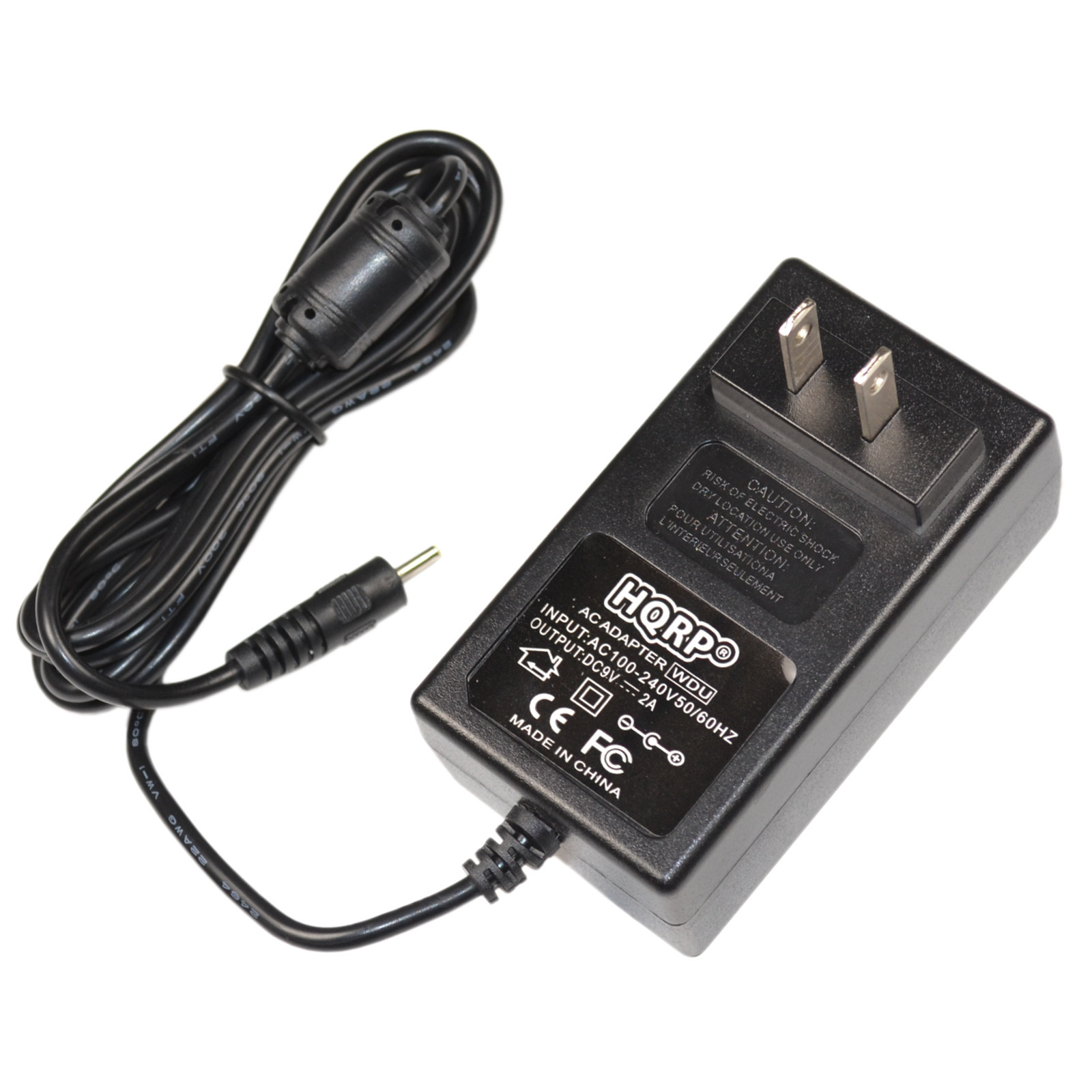 HQRP Universal 2.5mm Power Adapter AC Charger 9V 2A for Android Tablet PC