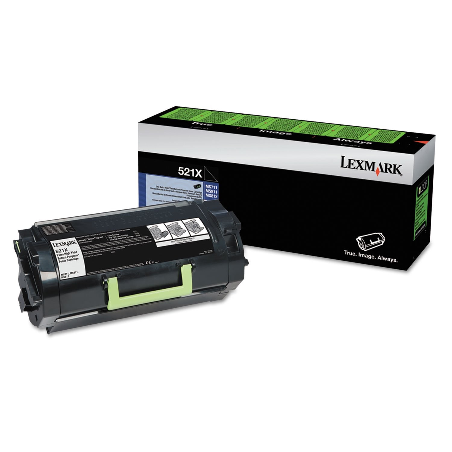 Original Lexmark 52D1X00 Black Toner. New Sealed Box, We Ship Fast