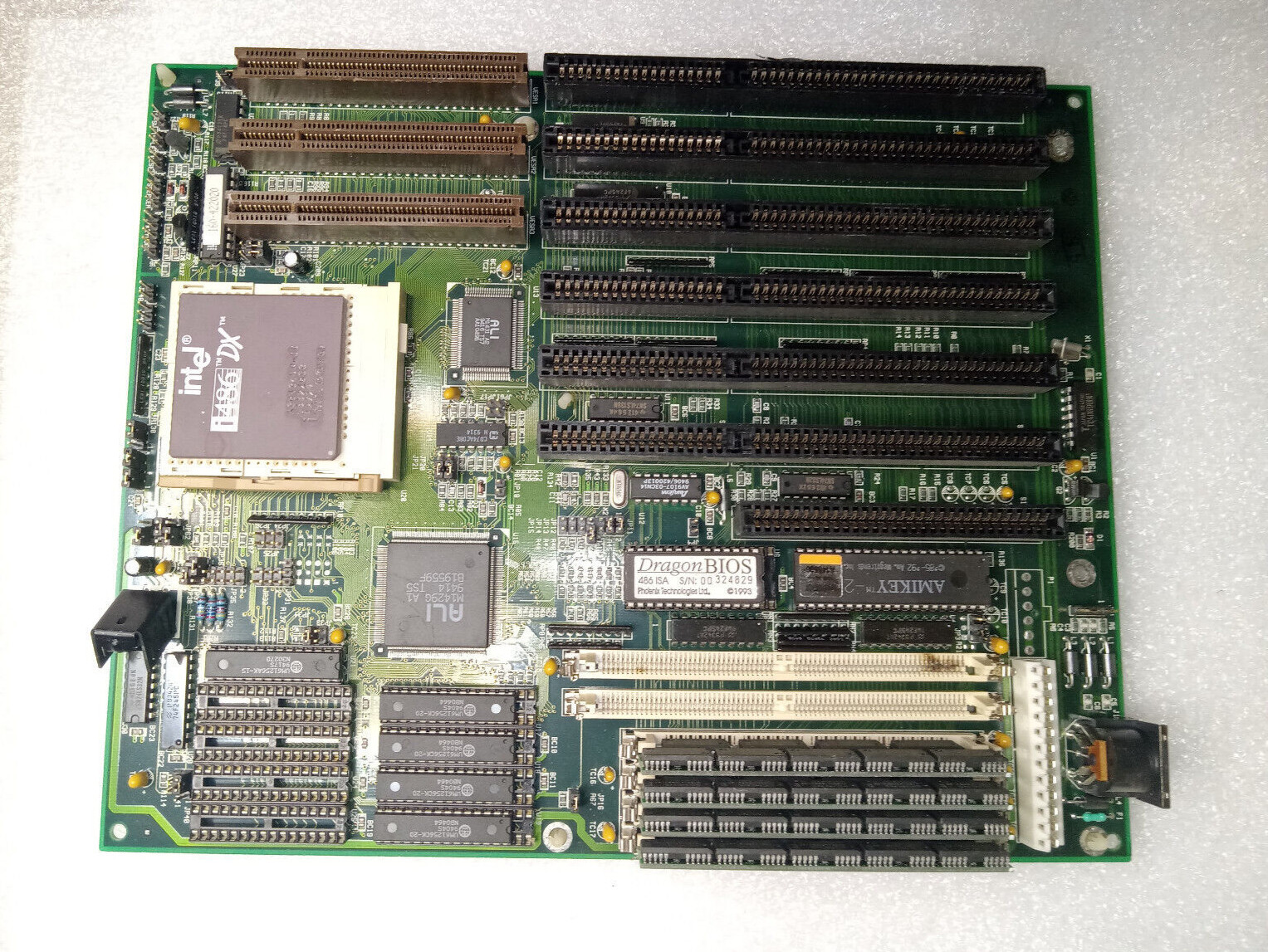 Vintage ECS AL486 Baby AT Motherboard w/ 486DX-50 Processor