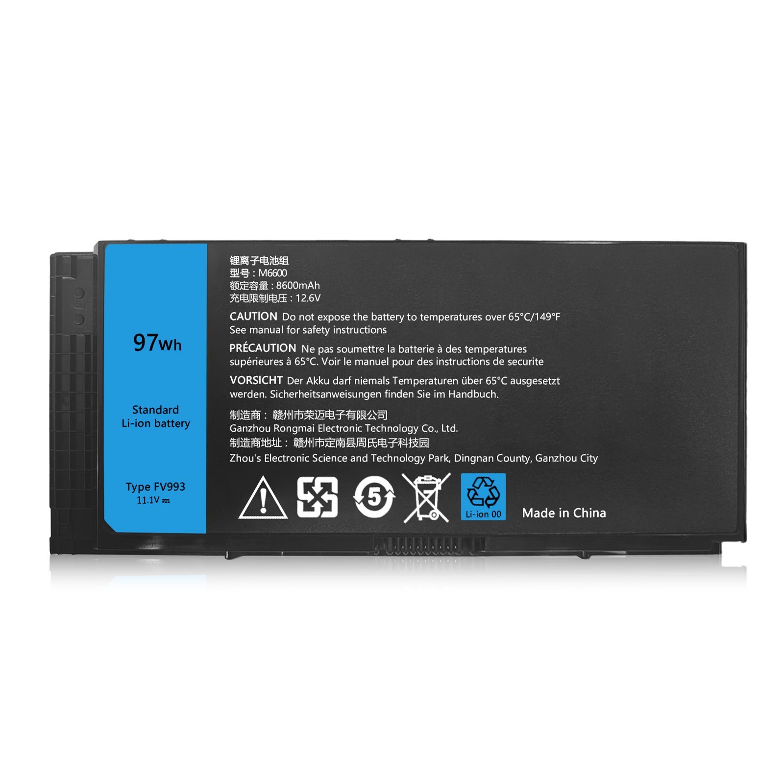 M6600 Laptop Battery for Dell Precision M4600 M4700 M4800 M6700 M6800 Type FV993