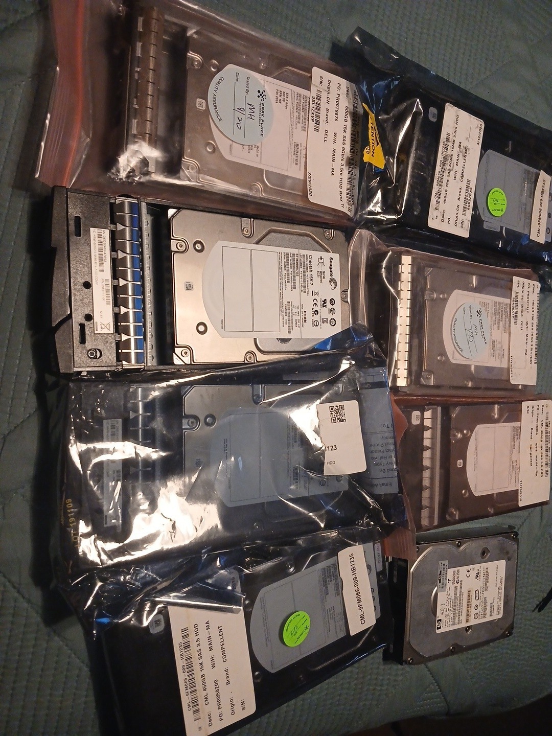 Lot Of 8 Hdd All Different Gb And Some Different Models