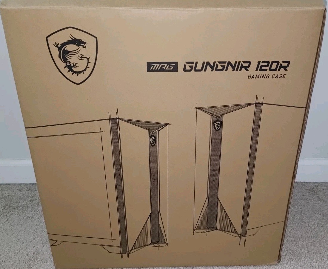 MSI MPG GUNGNIR 120R Black ATX Mid Tower Gaming Computer PC Case