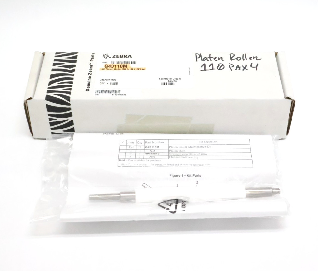 Genuine Zebra G43110M Platen Roller Maintenance Kit For RH & LH 110PAX4