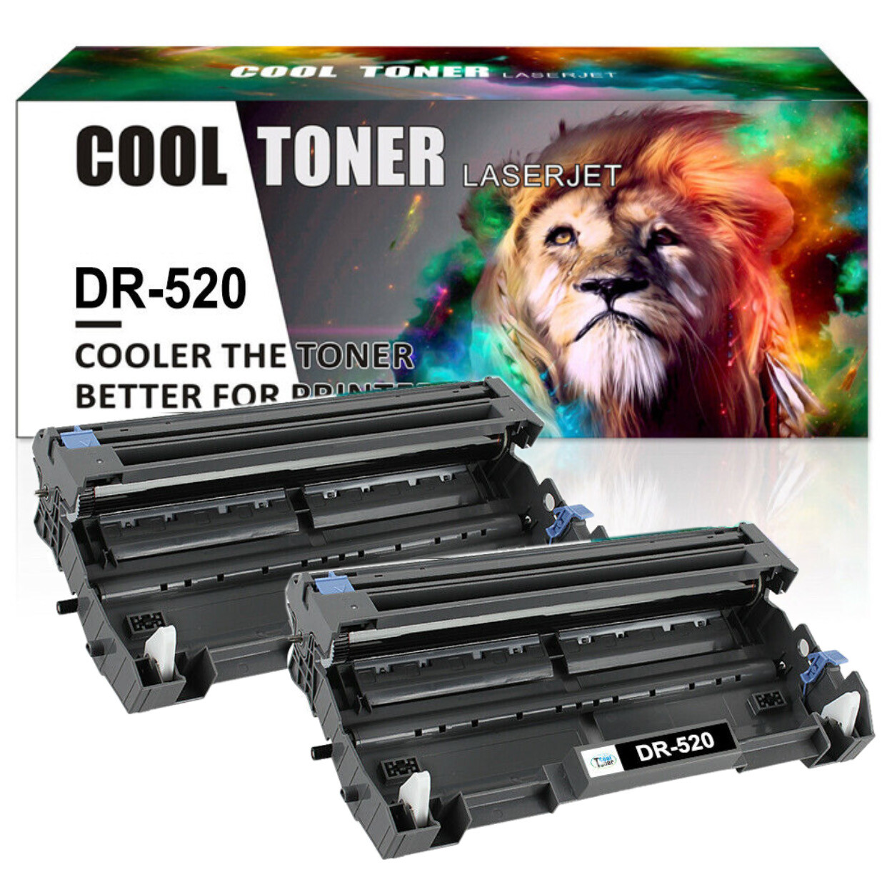 2 Pack DR520 DR-520 Drum unit Compatible For Brother MFC-8460N DCP-8065 DCP-8060