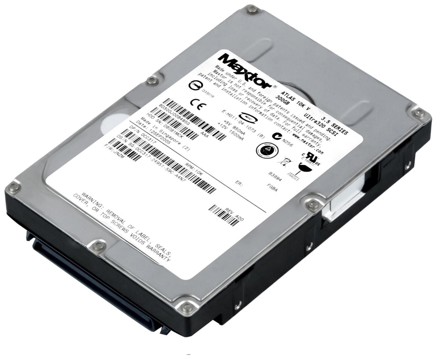 HARD DRIVE DELL 0CC317 8D300J0 300GB 10000RPM 8MB SCSI U320 3.5''