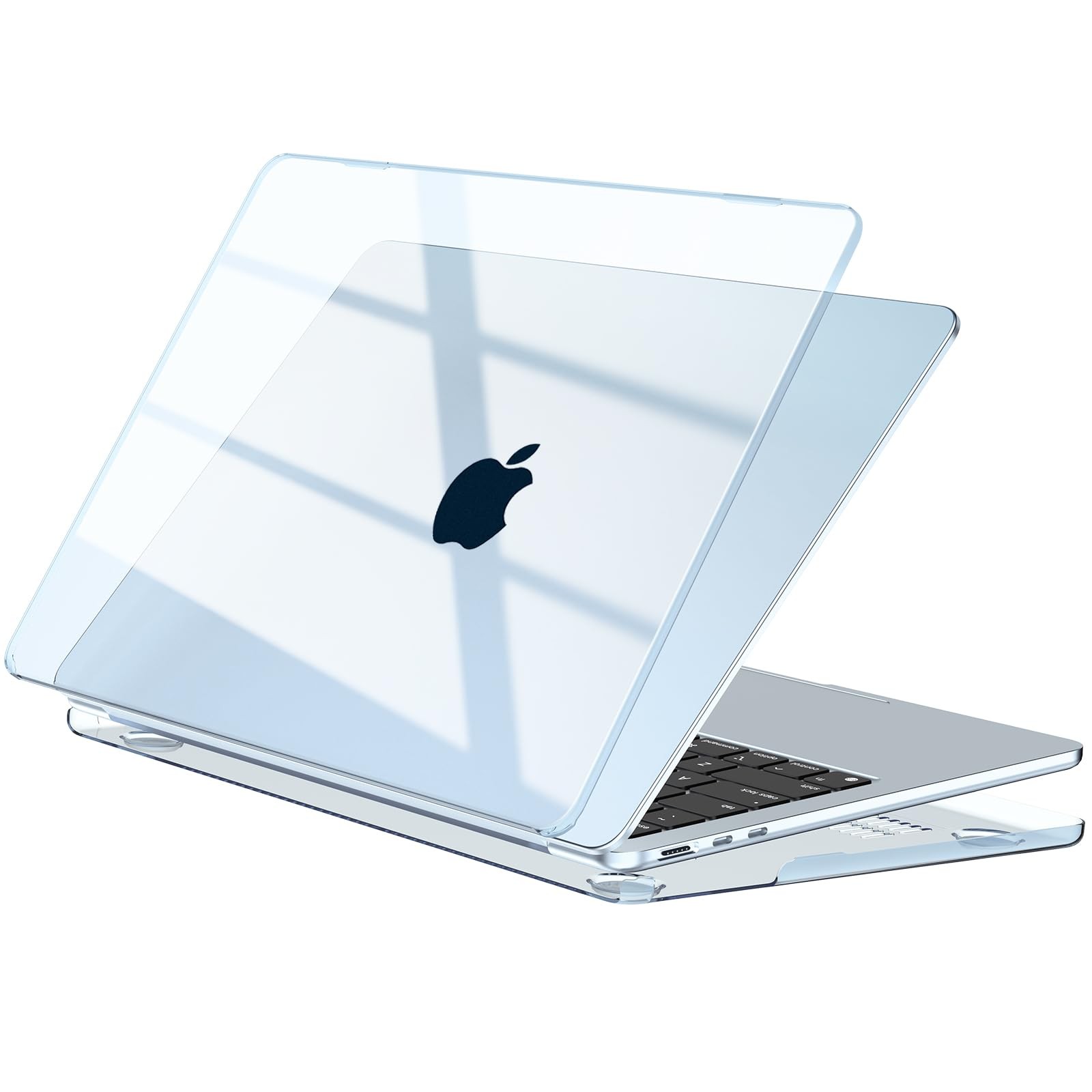 Case for MacBook Air 13 inch M5/M4/M3/M2 2026-2022, Crystal Sky Blue