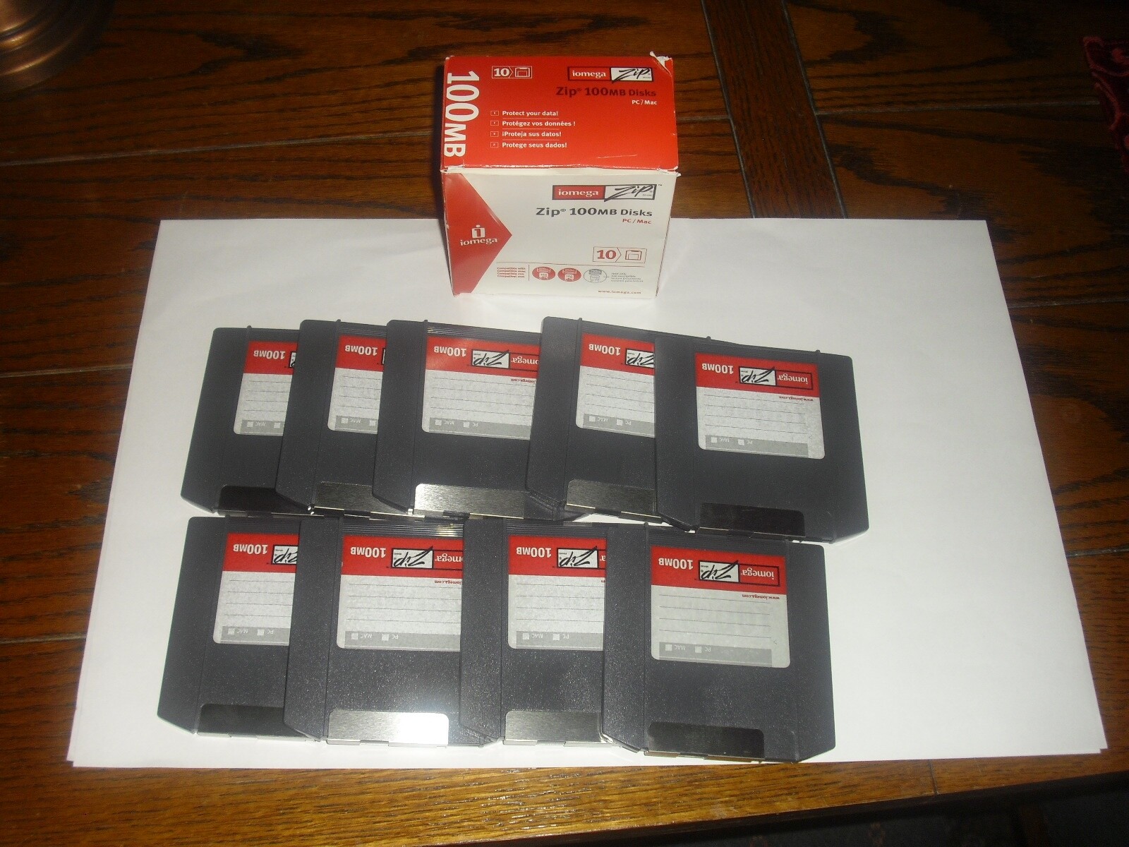 9 iOmega Zip 100 Disks, New, for Mac or PC