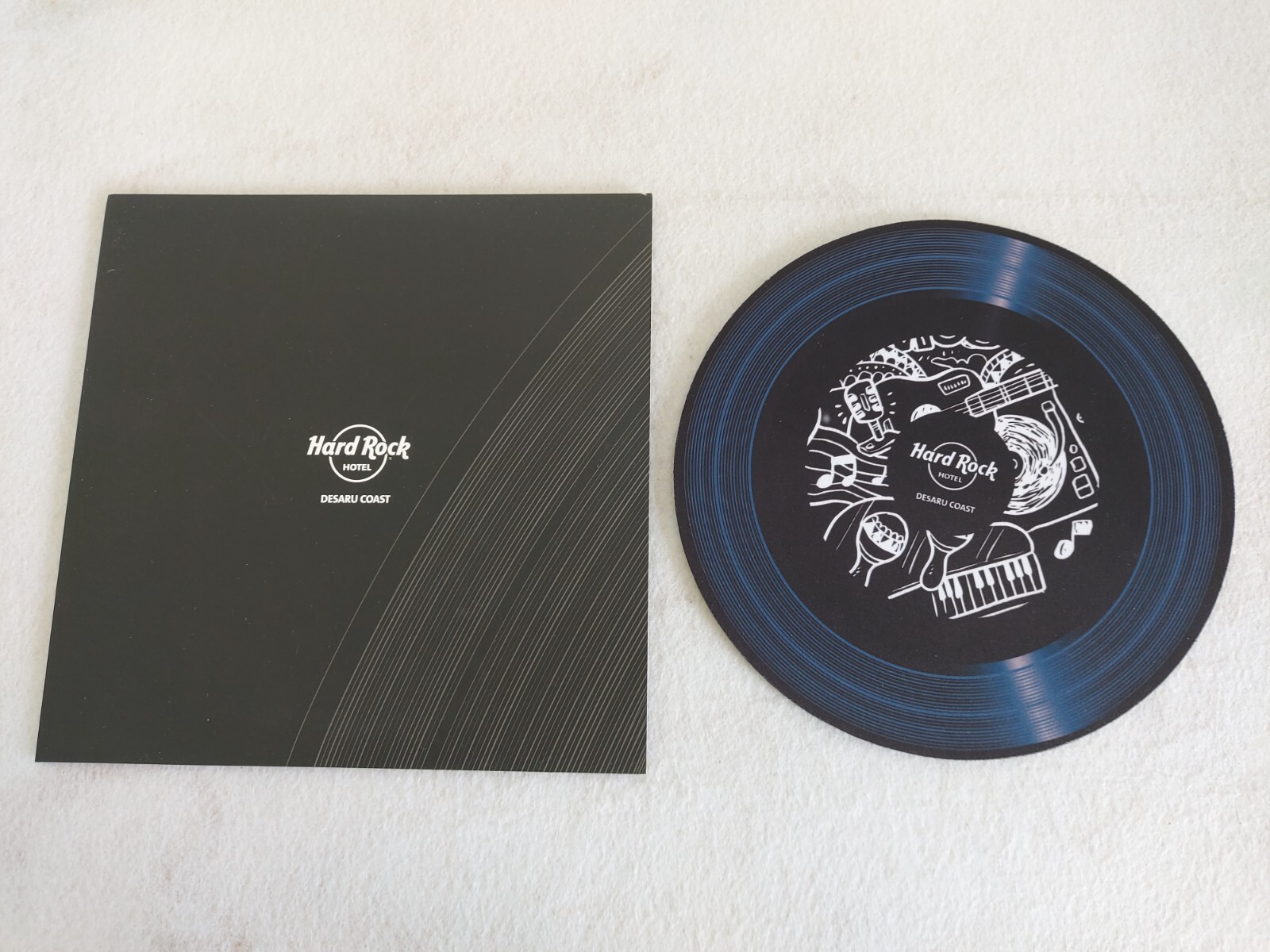 Authentic Hard Rock Hotel Desaru Coast "Vinyl record" Design Round Mouse Pad Mat