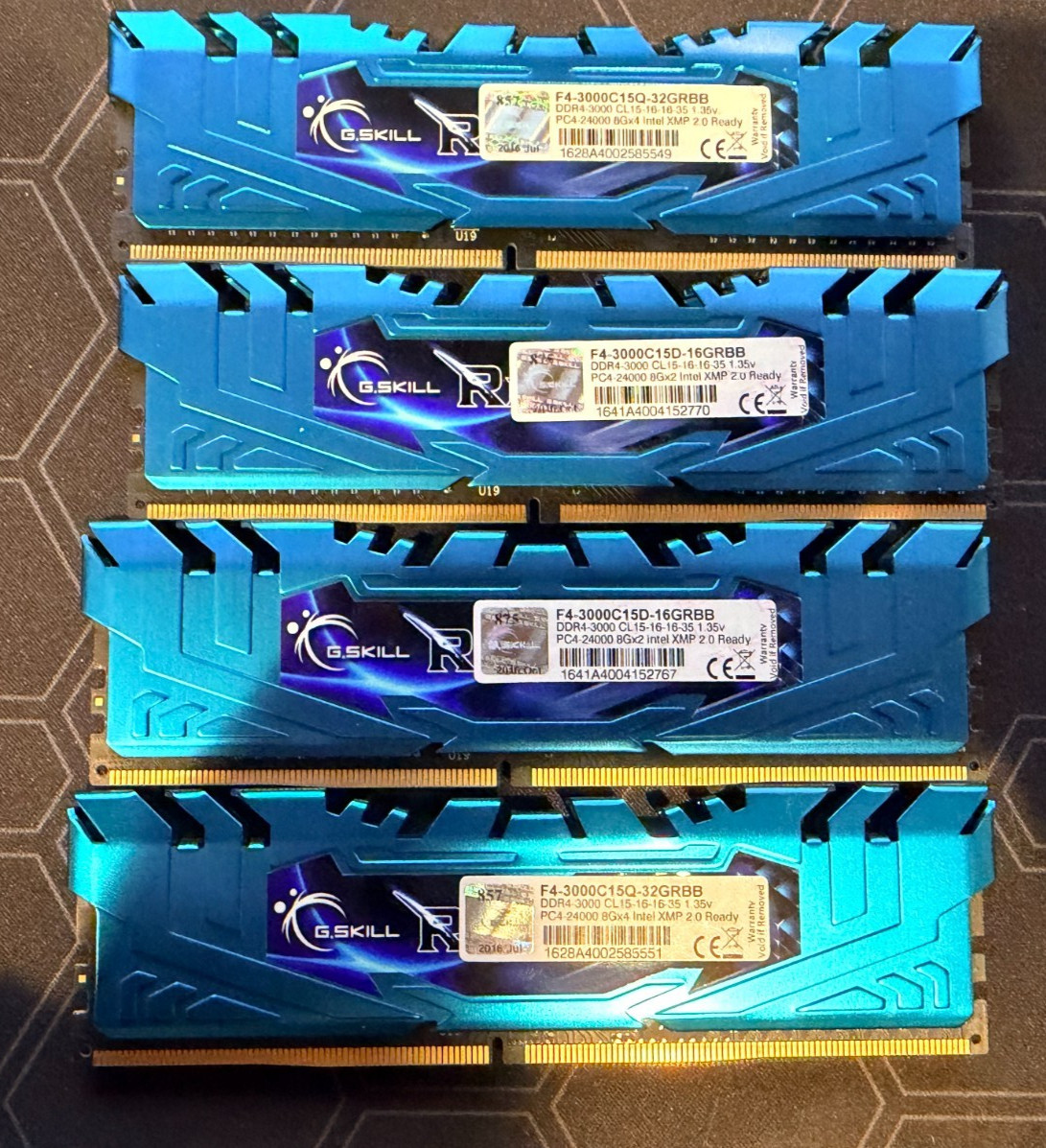G.Skill Ripjaws 4 32GB 4x8GB DDR4-3000 CL15 PC4-24000 F4-3000C15D-16GRBB