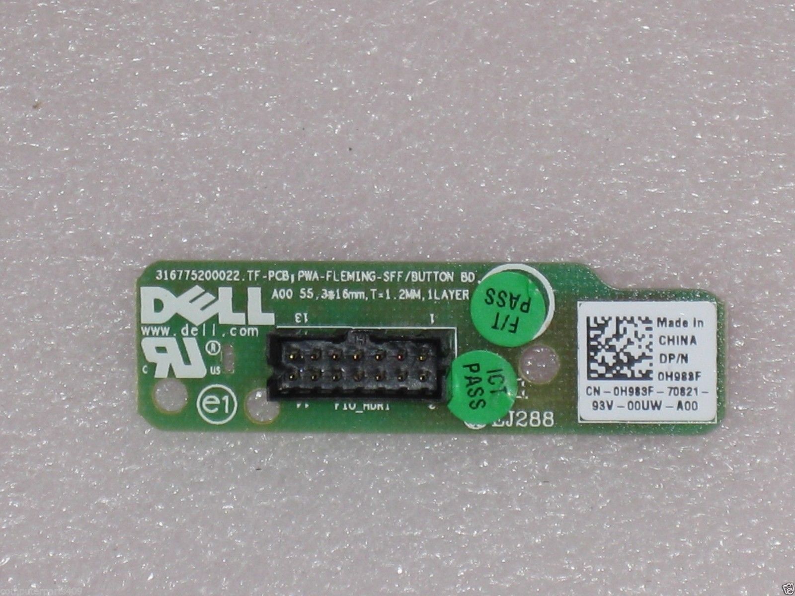 Genuine OEM Dell Optiplex 960 SSF Power Button Board Card P/N: H983F