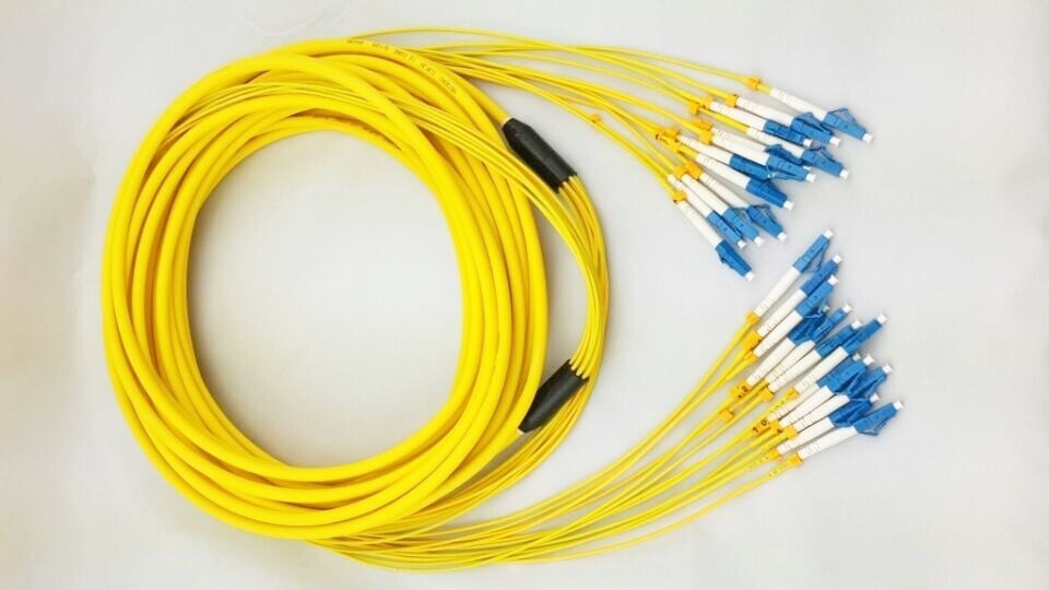 50M  LC/UPC to LC/UPC 12 Fibers SM 9/125 Single mode Fiber Patch Cable -90865