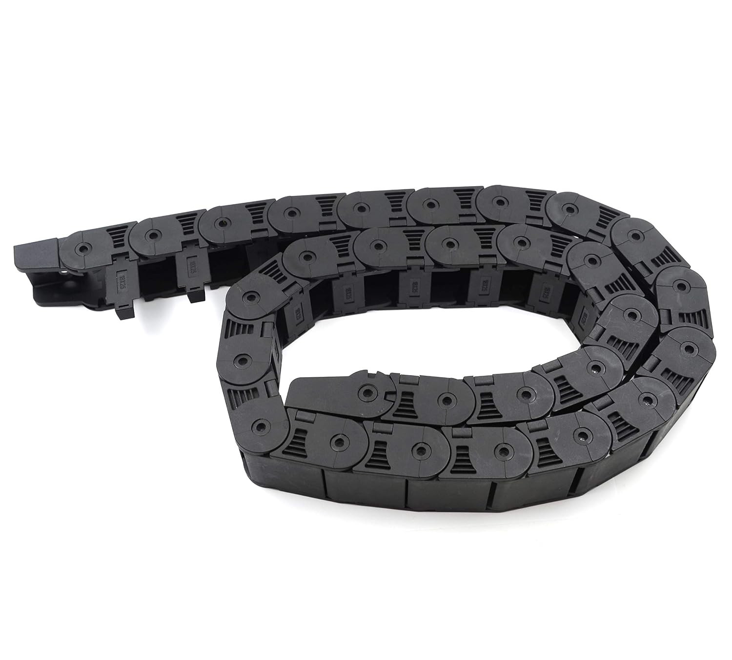 R28 Internal Size 18X25Mm 1Meter Length Black Plastic Flexible Drag Chain Cable