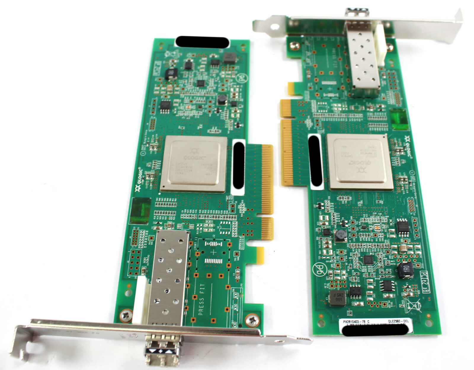 Lot of 2 DELL QLOGIC QLE2560 8Gb PCIe Fibre Channel HBA Card QLE2560-DEL 0R1N53
