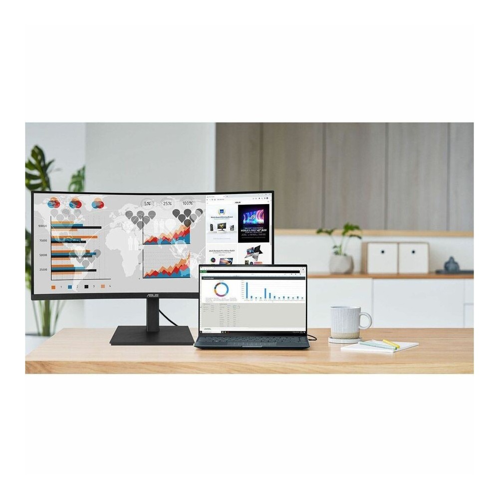 Asus 34\" Class UW-QHD Curved Screen LED Monitor - 21:9 - Black