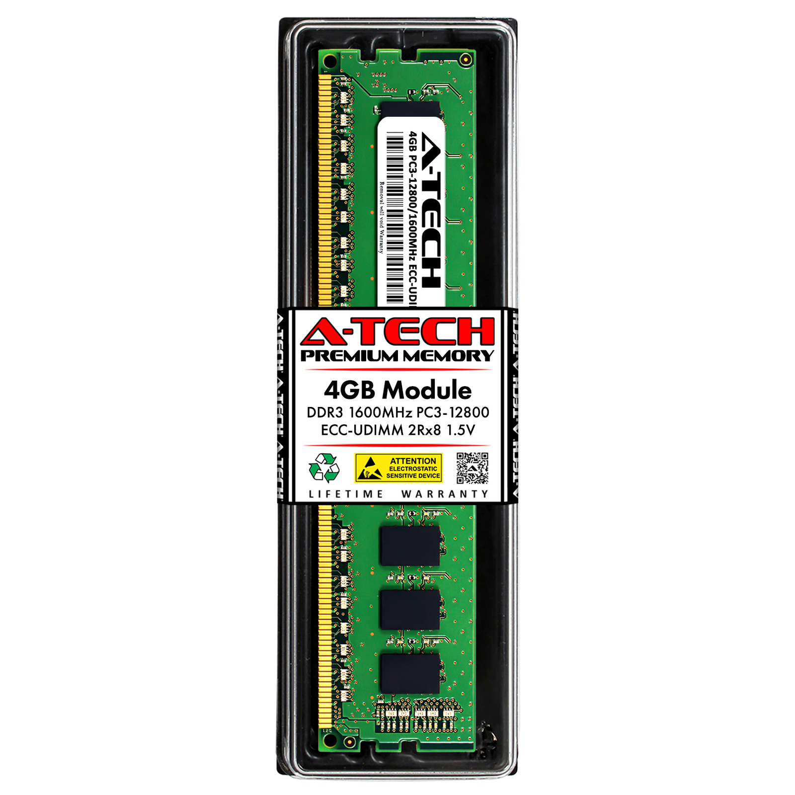 4GB DDR3 PC3-12800 ECC UDIMM (Replacement for Hynix HMT351U7EFR8C-PB) Memory RAM