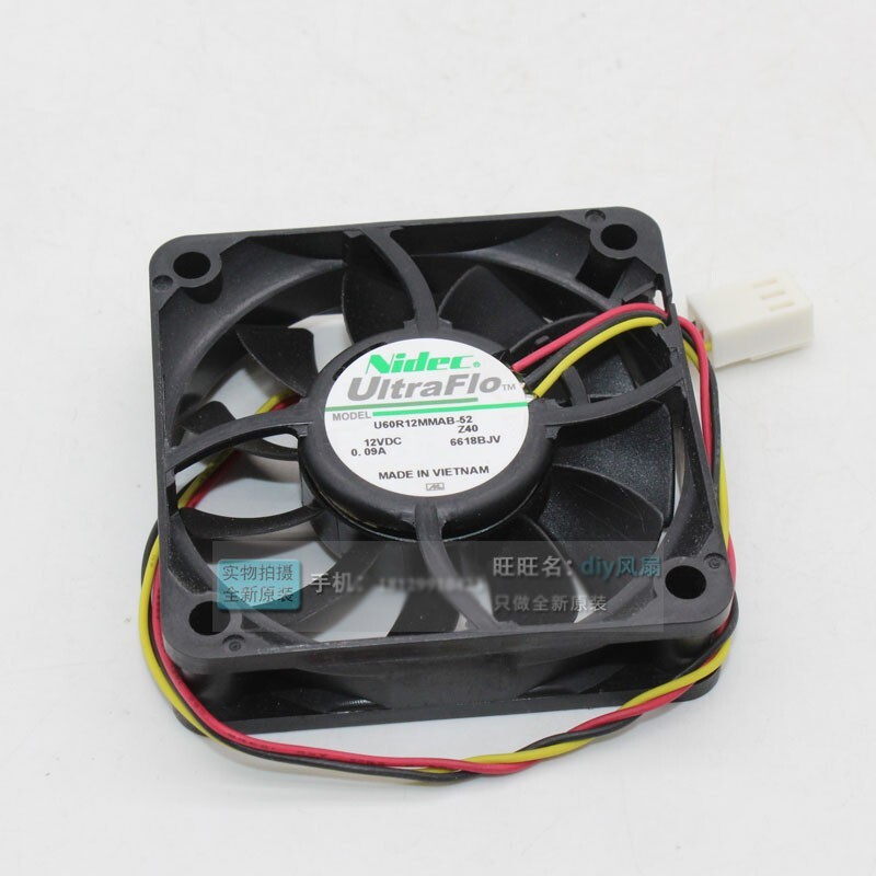 nidec U60R12MMAB-52 6cm 6015 12V0.09A computer case CPU silent cooling fan