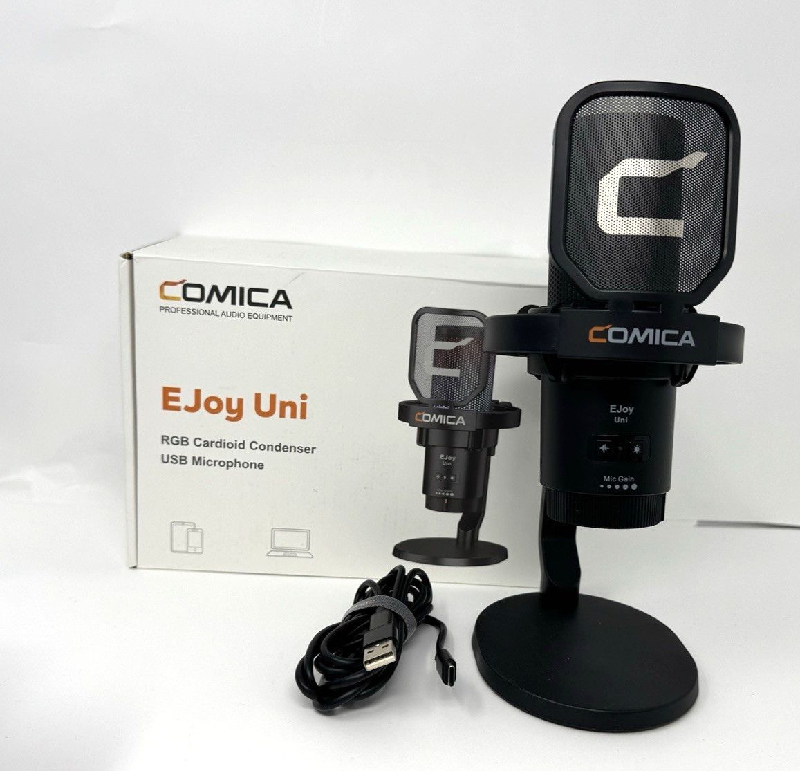 Gaming Microphone RGB USB Condenser for Streaming & Recording