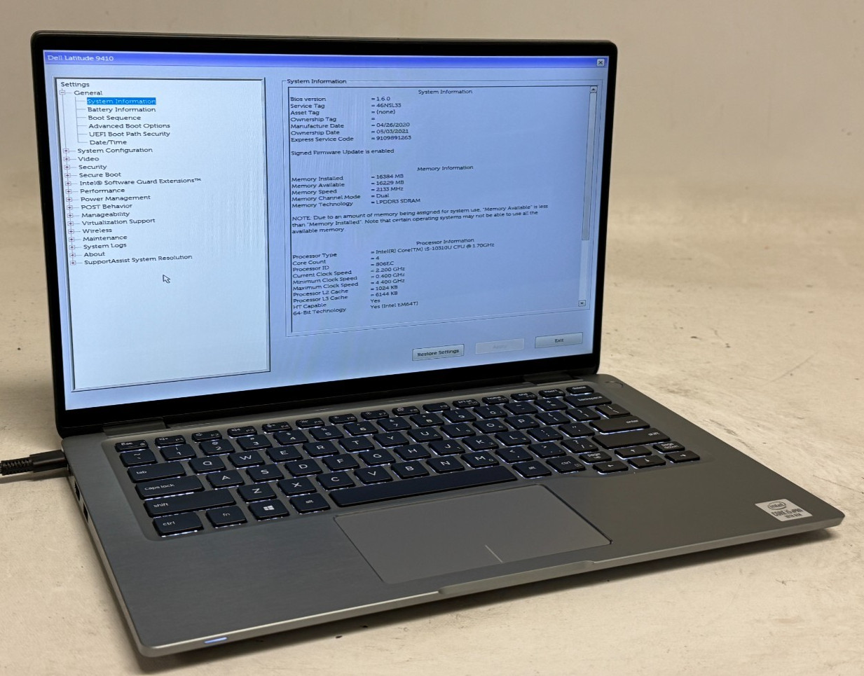 Dell Latitude 9410 2in1 14" (i5-10310u - 16GB RAM - 512GB SSD - Win11Home) *