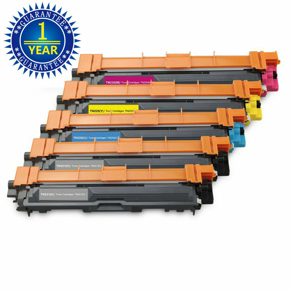 5Pk TN221 TN225 Color Toner For Brother TN221 MFC-9130CW MFC-9330CDW MFC-9340CDW