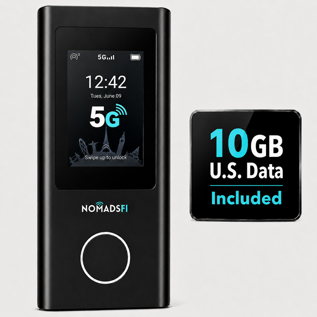 NomadsFi PocketFi 5G Mobile Hotspot for Travel Global Plans for 200+ Countries