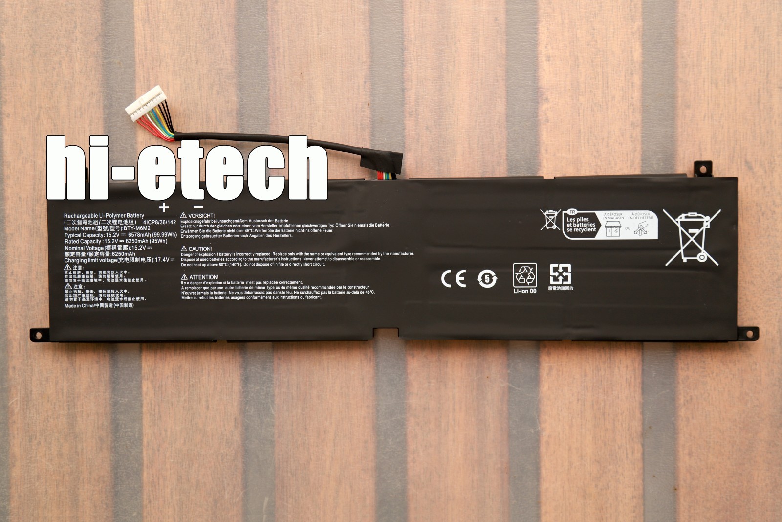 New Genuine BTY-M6M2 Battery for MSI Stealth 16 Studio A13VG A13VE A13VF MS-15F2