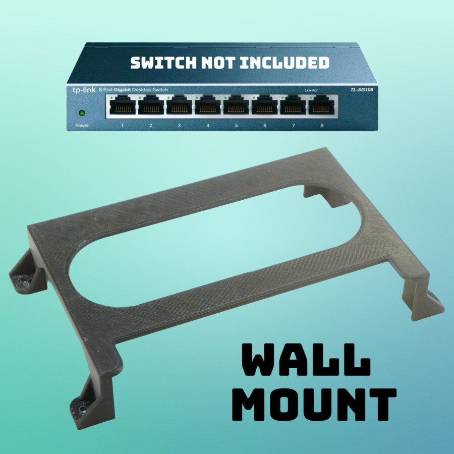 Wall Mount Bracket for TP-Link TL-SG108S 8-Port Desktop Switch (TL-SG108)