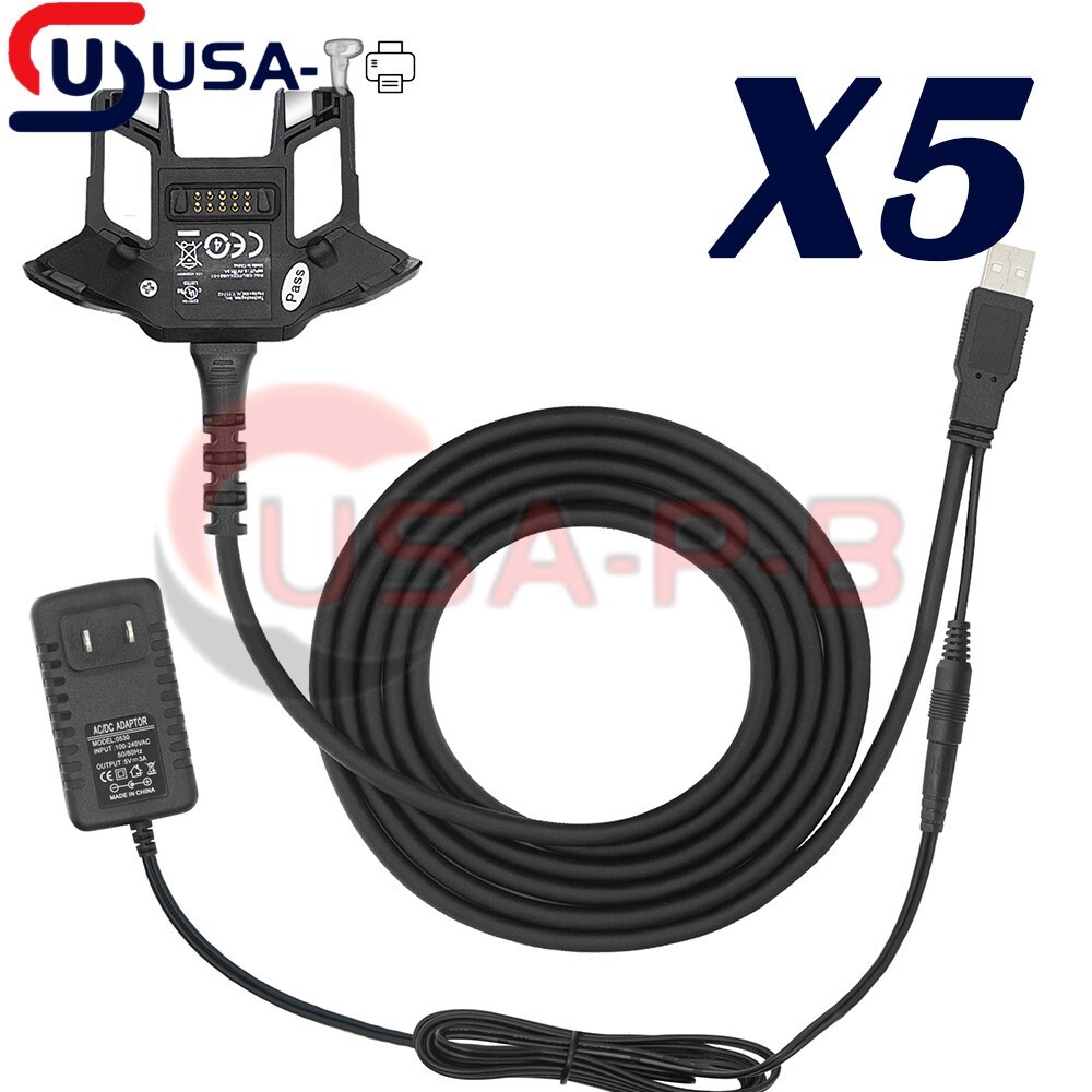 USA 5PCS Charger cable for zebra TC70 TC70X TC75 TC72 TC77 OEM CBL-TC7X-USB1-01