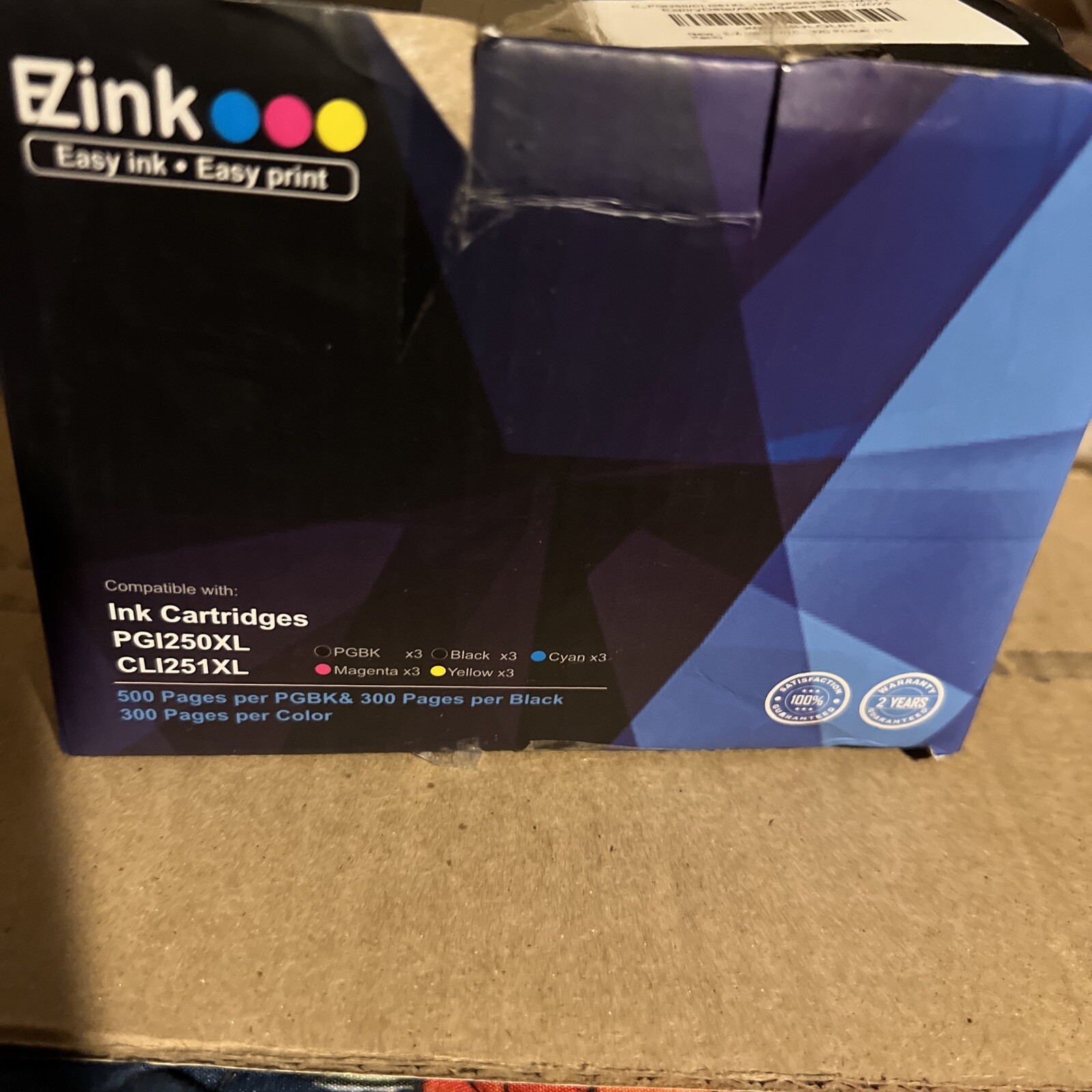 EZink Ink Cartridges PGI250XL quantity 1, CLI251XL (10Pack) All Sealed
