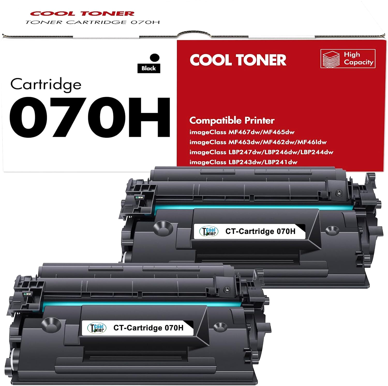 070H Black Toner Cartridge for Canon imageCLASS MF465dw, MF462, LBP247, LBP246