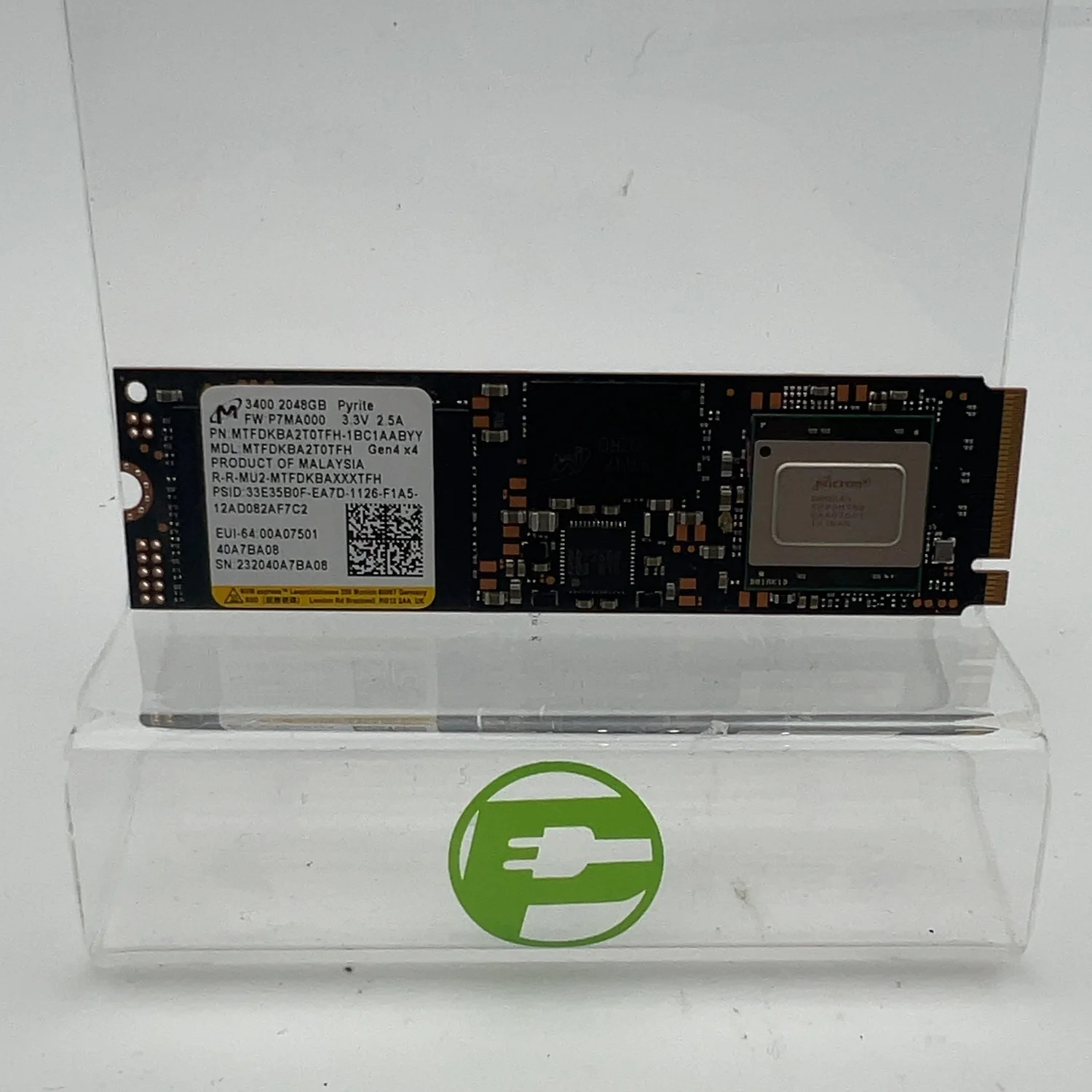 Micron  2280mm 3400 2TB M.2 NVMe Gen 4.0 x 4 SSD MTFDKBA2T0TFH SSD