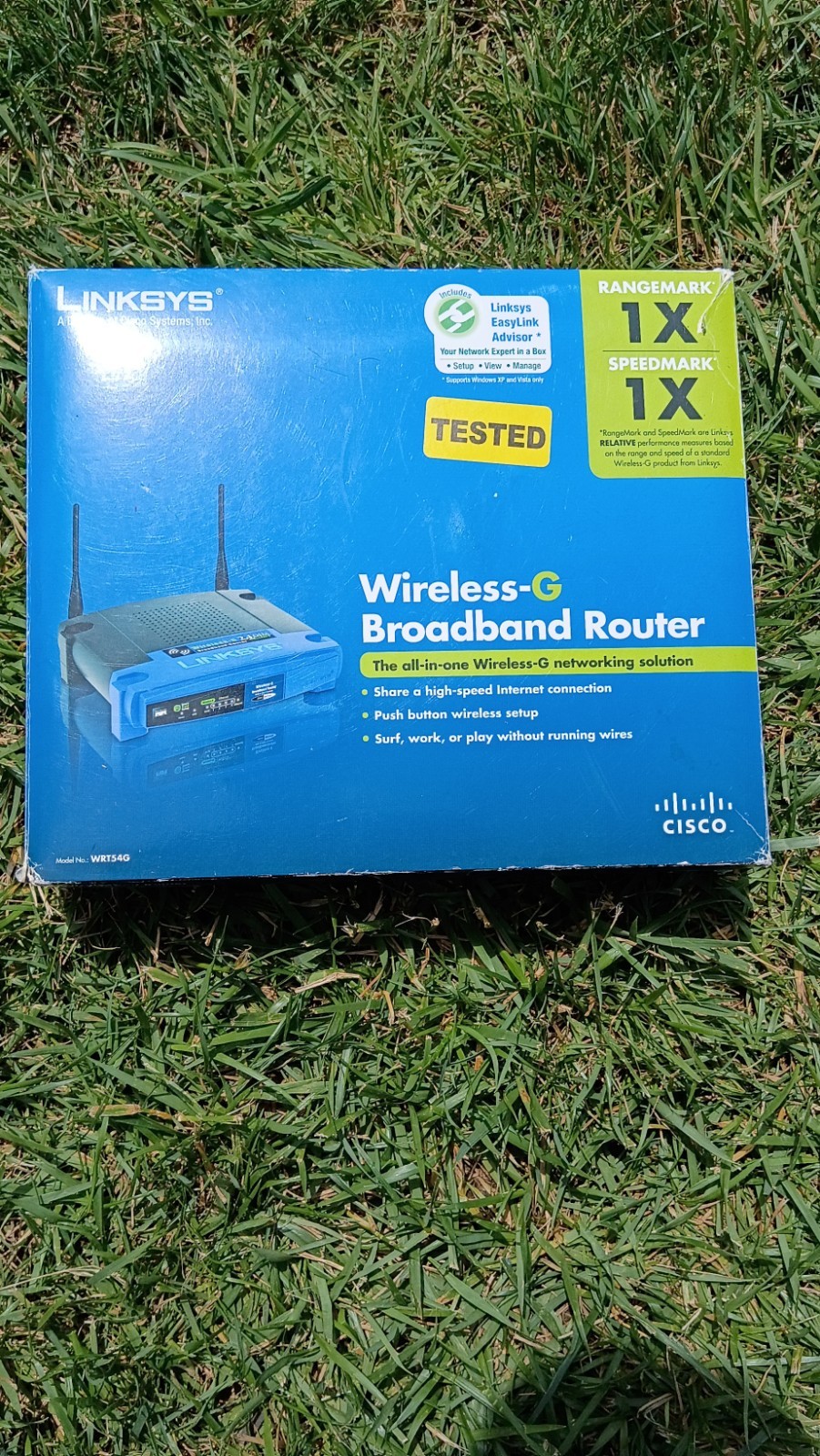 Linksys WRT54G Wireless-G Broadband Router Cisco WiFi Tested Retro Open Box