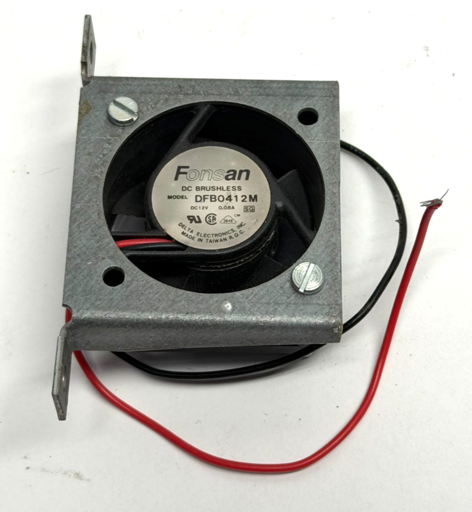 Vintage Delta Fonsan DFB0412M 12VDC Brushless Fans, 40mm x 40mm x 20mm, 2-Wire