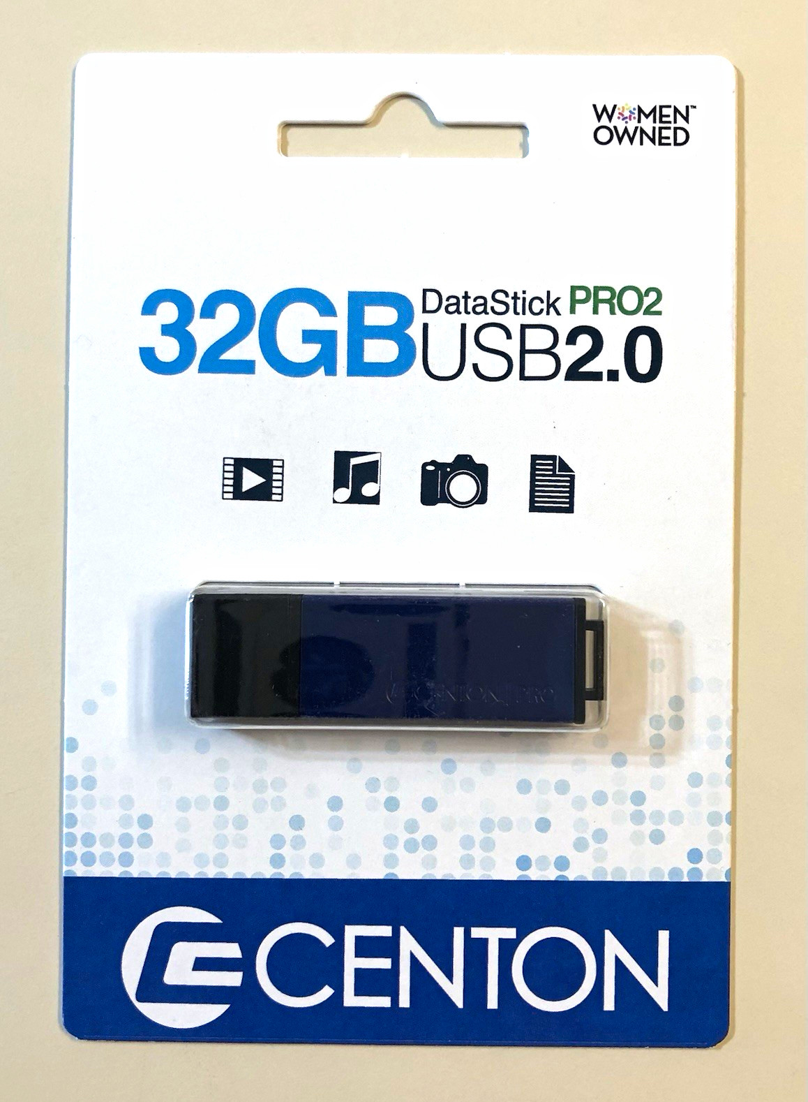 Centon DataStick PRO2 32GB USB 2.0 Flash Drive Black PC/Mac S1-U2T1-32G