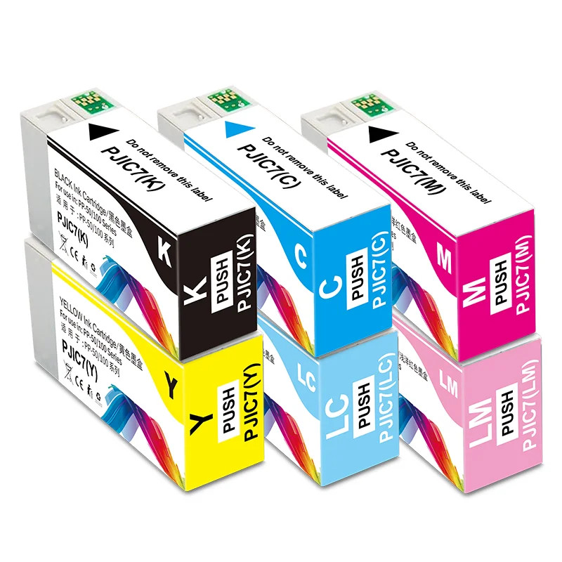 12PC Compatible PJIC7 InkCartridges Fit PP-50 PP-100N PP-100II PP-100BD PP-100AP