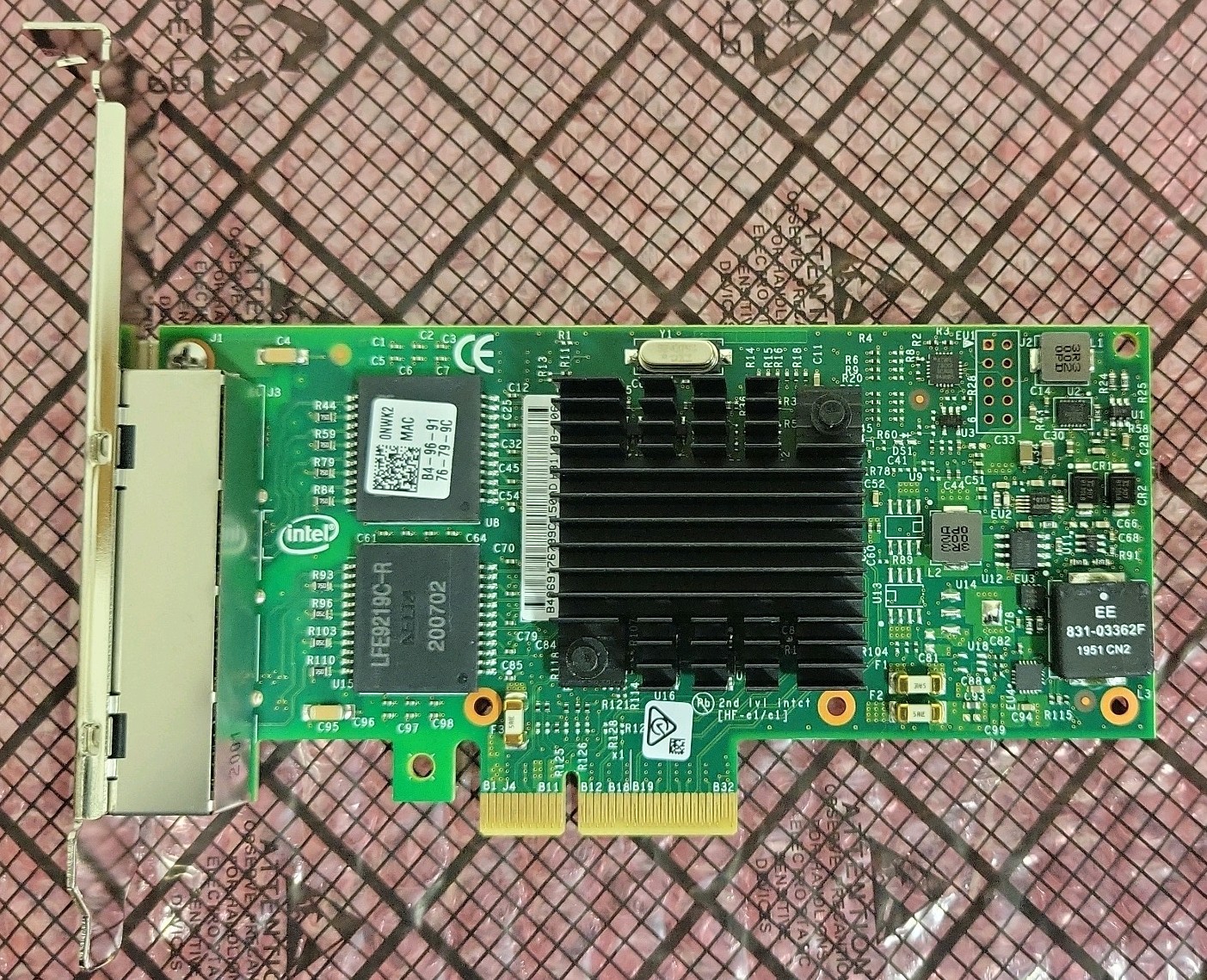 Dell P/N:00NWK2 Intel i350-T4 Quad Port 1GbE PCIe Adapter (Full Height)