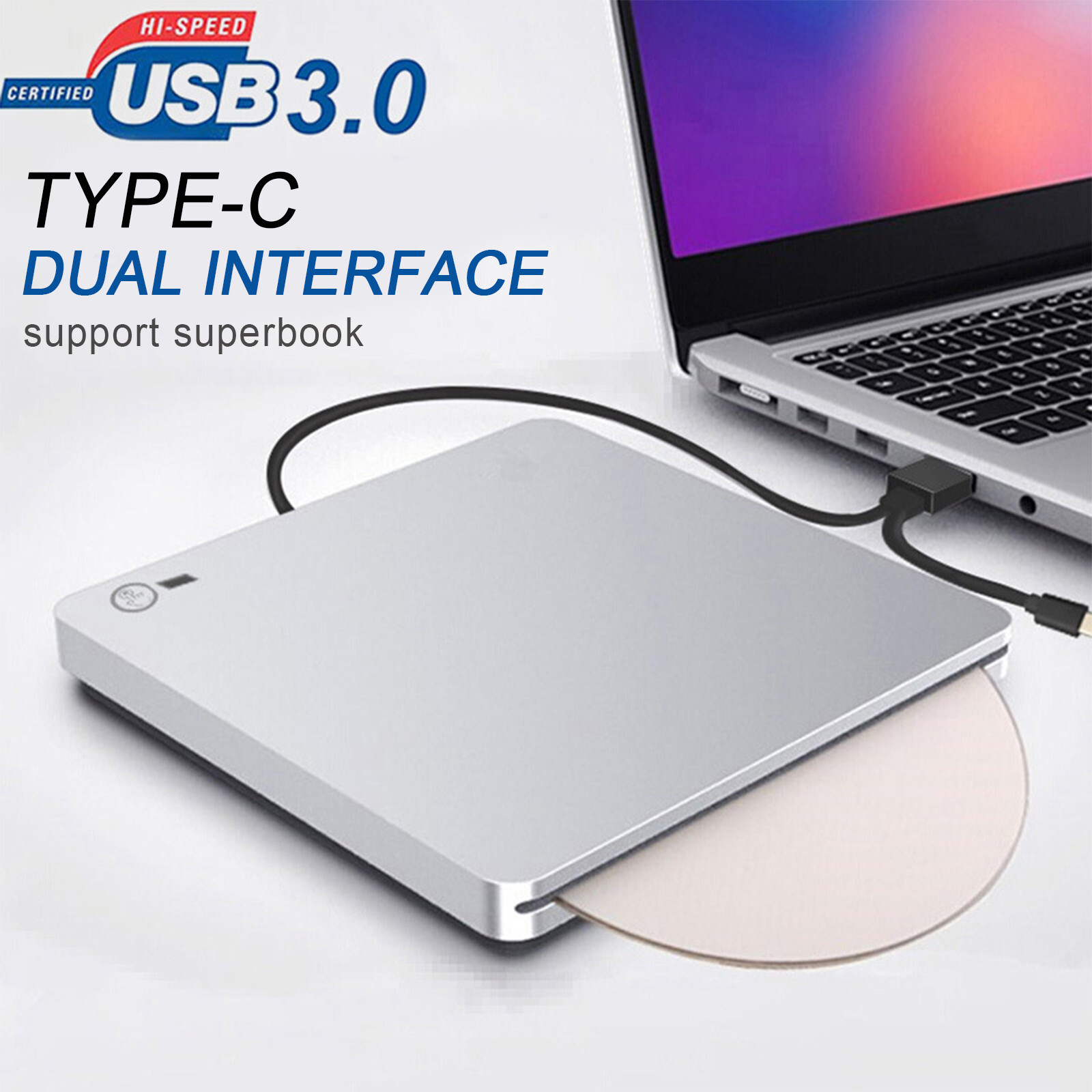 4K Genuine Burner External USB 30 Player DVD CD BD Recorder Drive Silver G1N