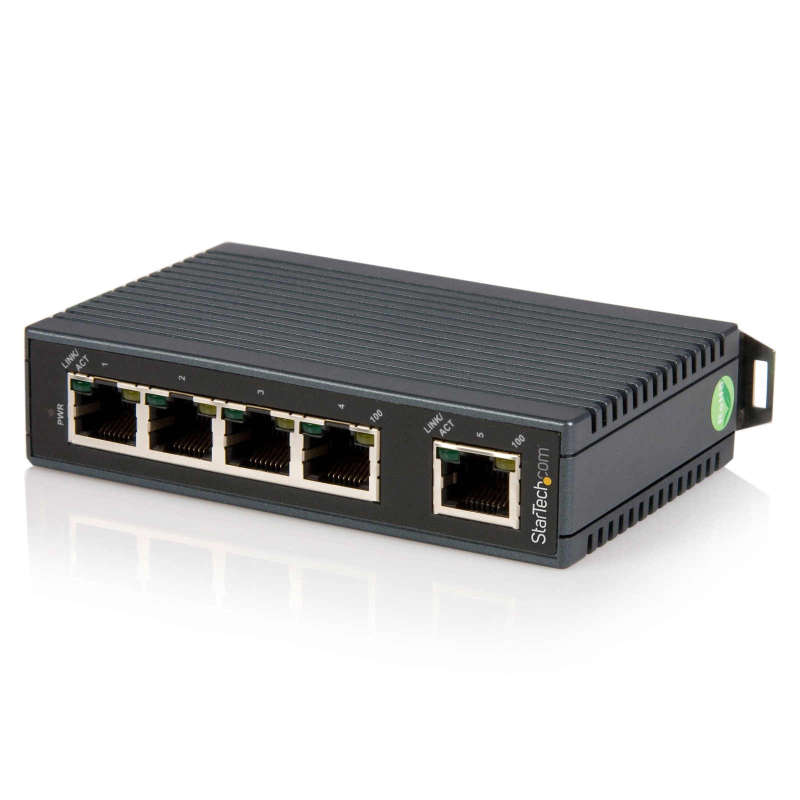 Startech IES5102 5 Port Industrial Ethernet Switch DIN Rail