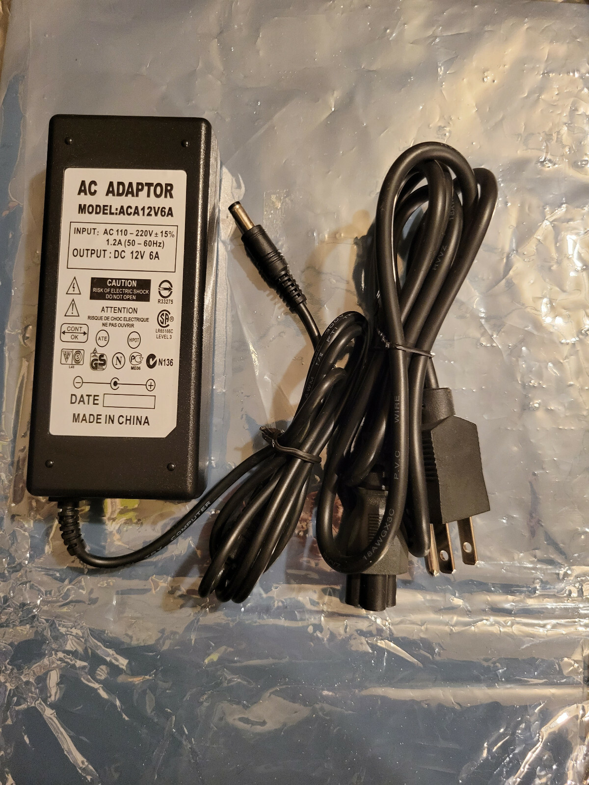 AC Adapter ACA12V6A 72W-12 72 Watt 12V 6A AC/DC Power Adapter 