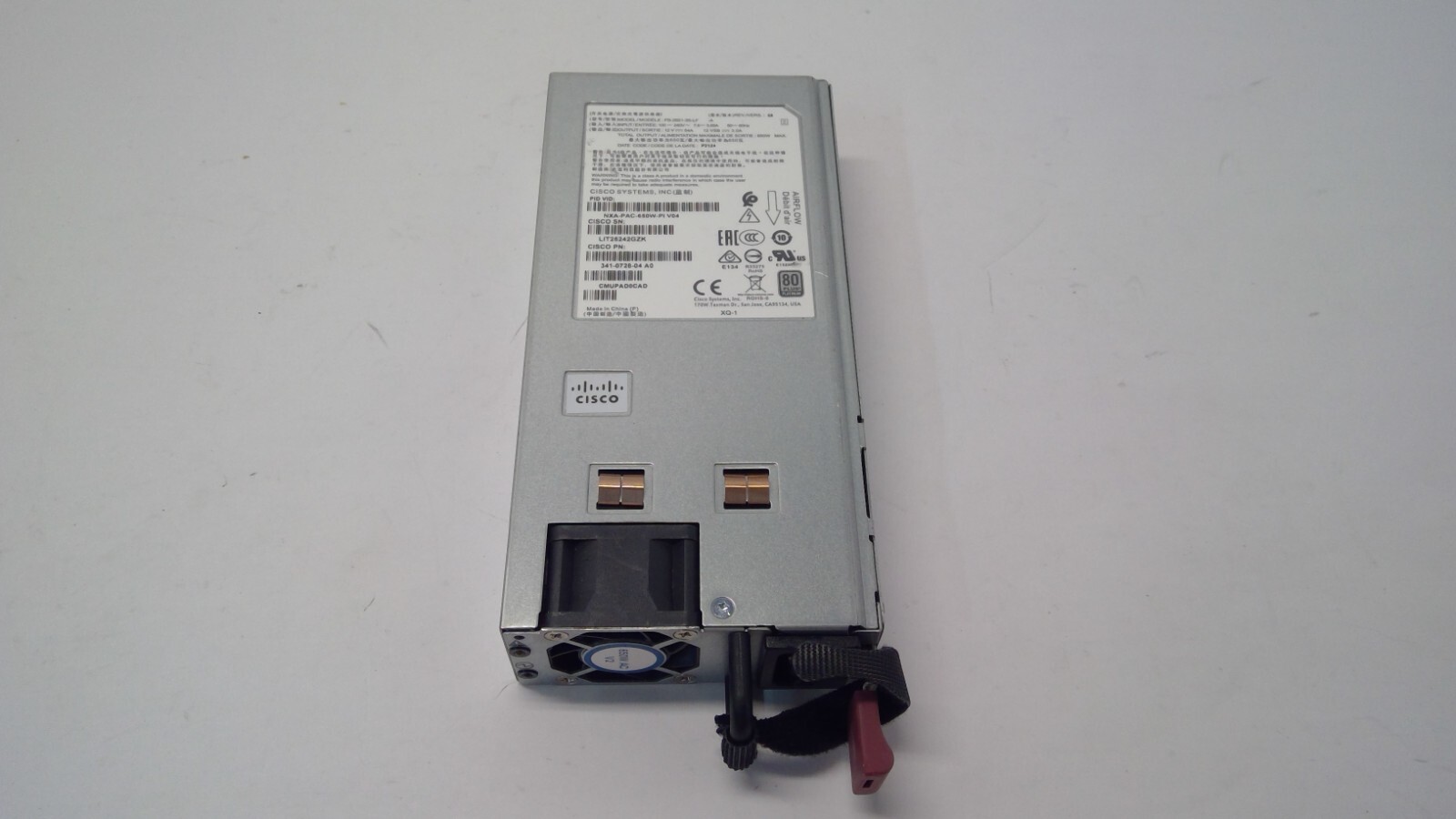 Cisco NXA-PAC-650W-PI 650W AC Port-Side Intake 341-0728-04Power Supply only