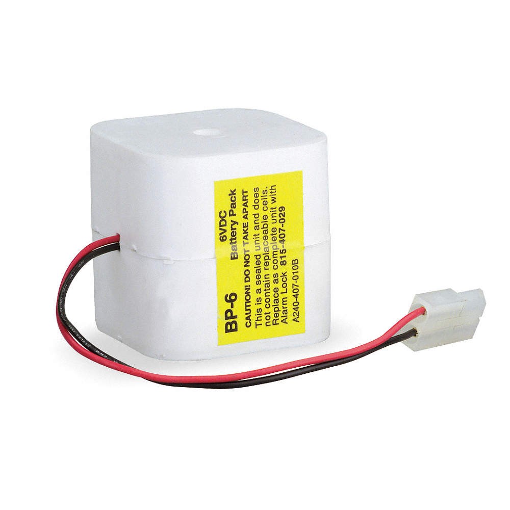 ALARM LOCK BP6 Door Lock Battery,6VDC,1500mAh,Alarm Lck 1U106
