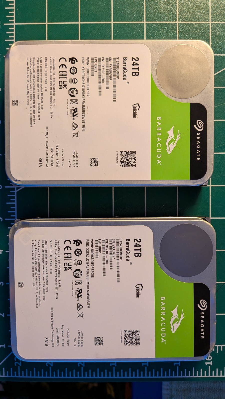 Seagate 24TB ST24000DM001 SATA HDD – Spins Up NOT DETECTED – For Parts/Repair