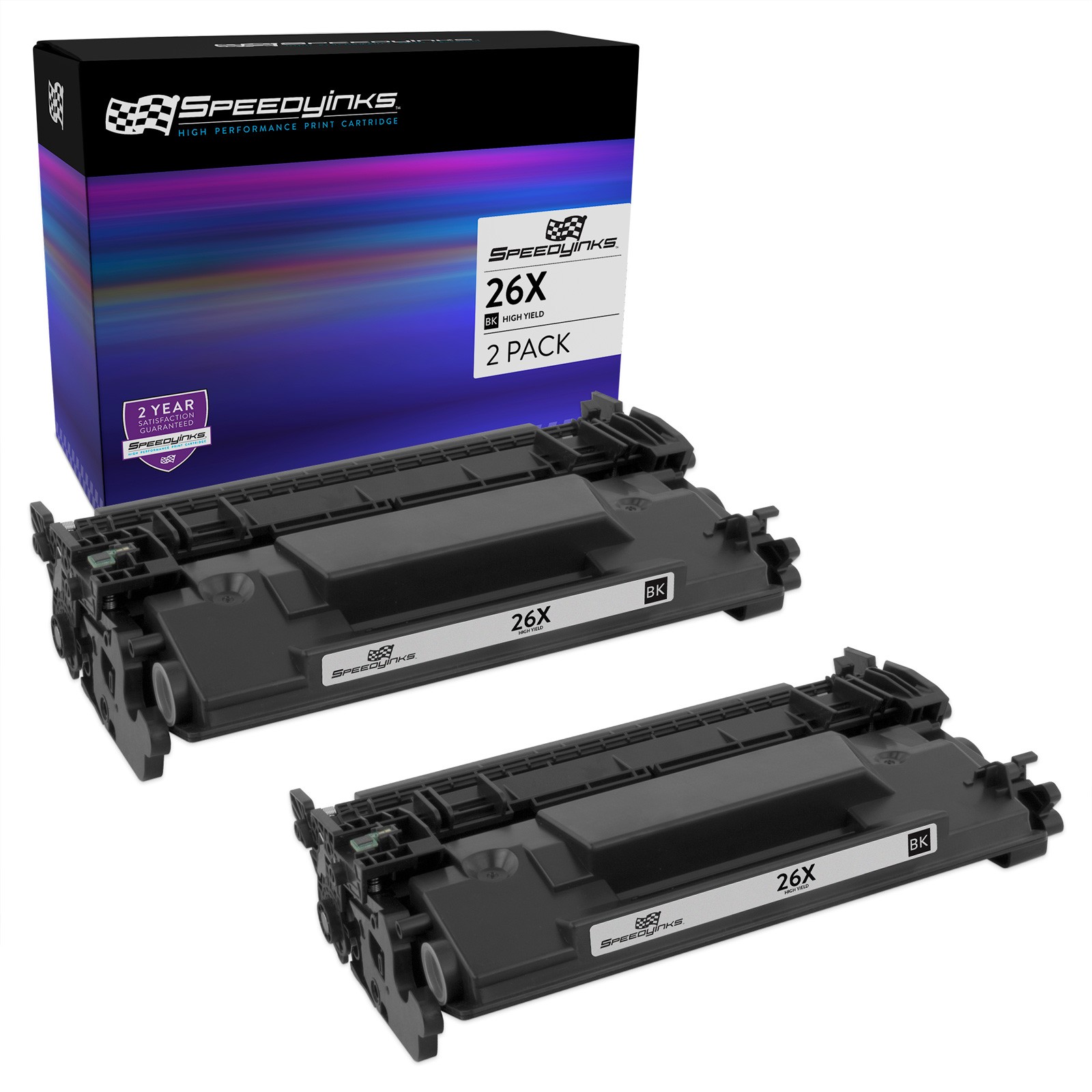 SPEEDYINKS 2PK Replacement HP 26X CF226X Black Toner LaserJet Pro M402d M426dw