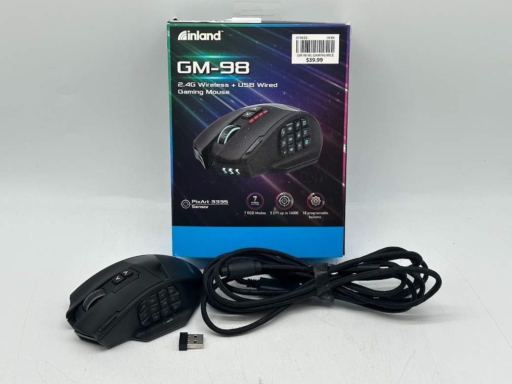 Inland GM98 Wired/Wireless Optical Gaming Mouse