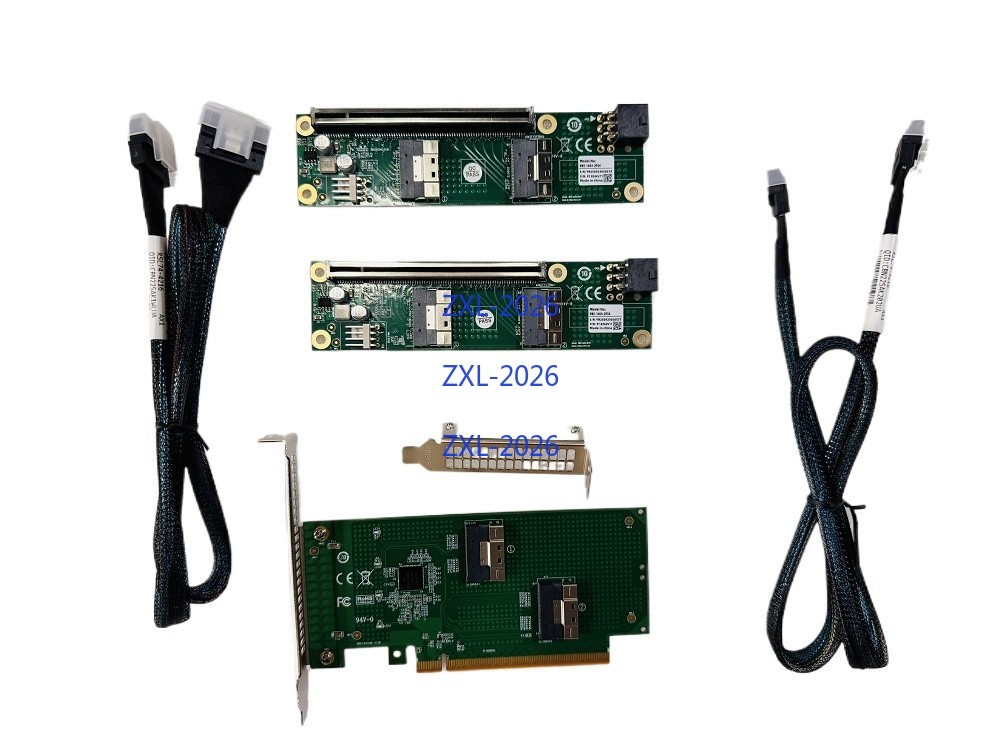 PCIE PCI Express 4.0 to SFF-8654 Adapter PCI-E X8X8 Adapter Graphics Card Split